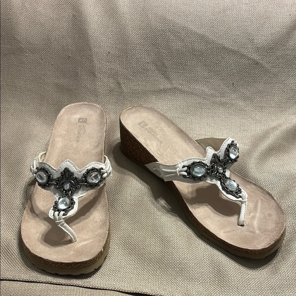 White Mountain Slip on Sandal